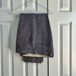 J. Crew Blue Tweed Cafe Capri pants